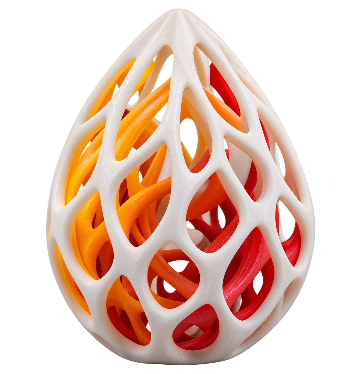 Mehrfarbiges, organisches 3D-Druckmodell